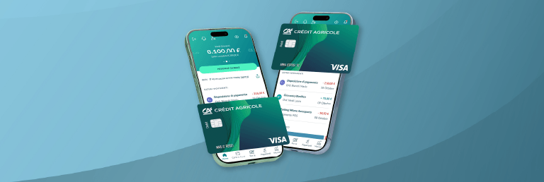 schermate app crédit agricole e carta di debito visa | Crédit Agricole schermate app crédit agricole e carta di debito visa | Crédit Agricole