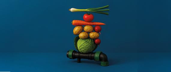 immagine divisa in due: sopra dei campi con alberi che simulano le impronte digitali e sotto delle impronte digitali | Crédit Agricole immagine divisa in due: sopra dei campi con alberi che simulano le impronte digitali e sotto delle impronte digitali | Crédit Agricole